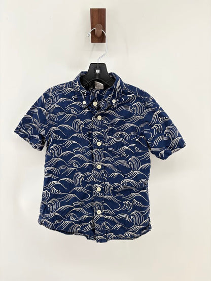 Wave Pattern Button Down