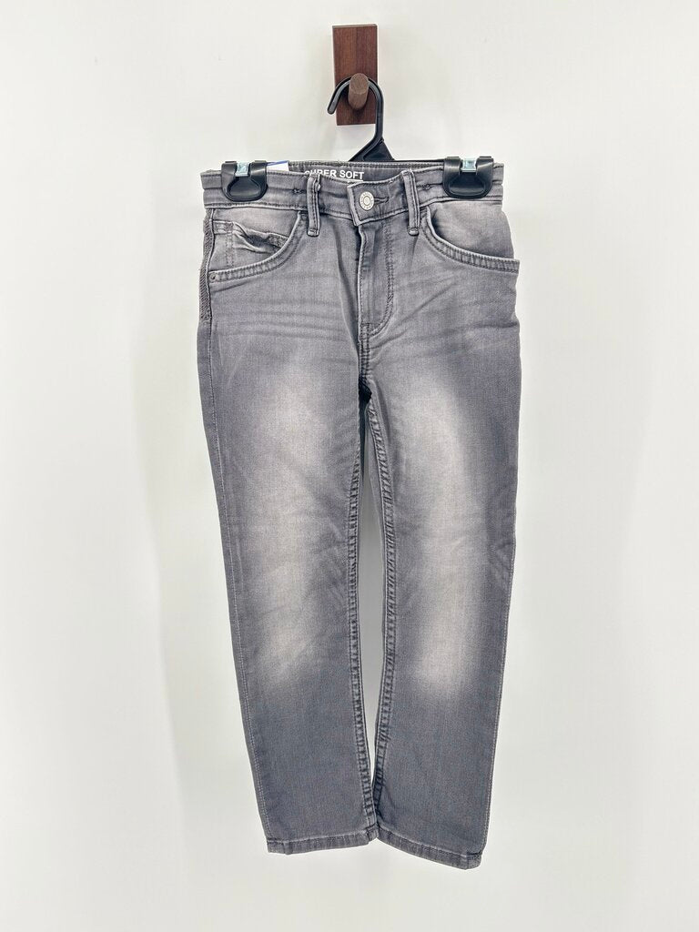 Tags on, denim