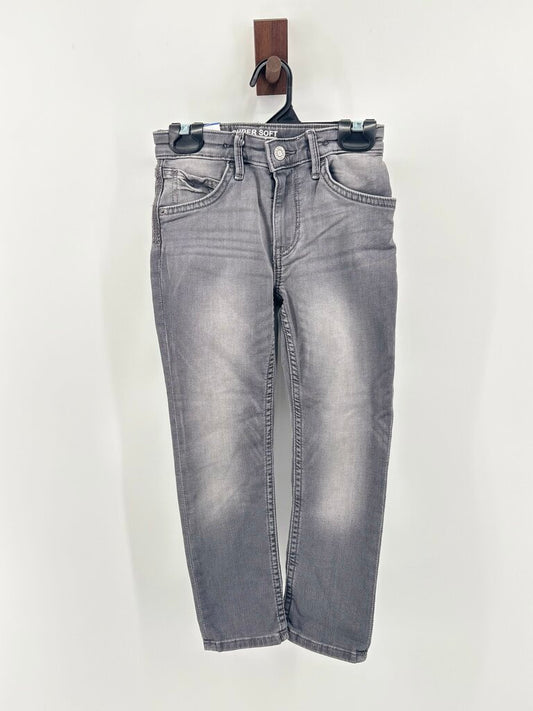 Tags on, denim
