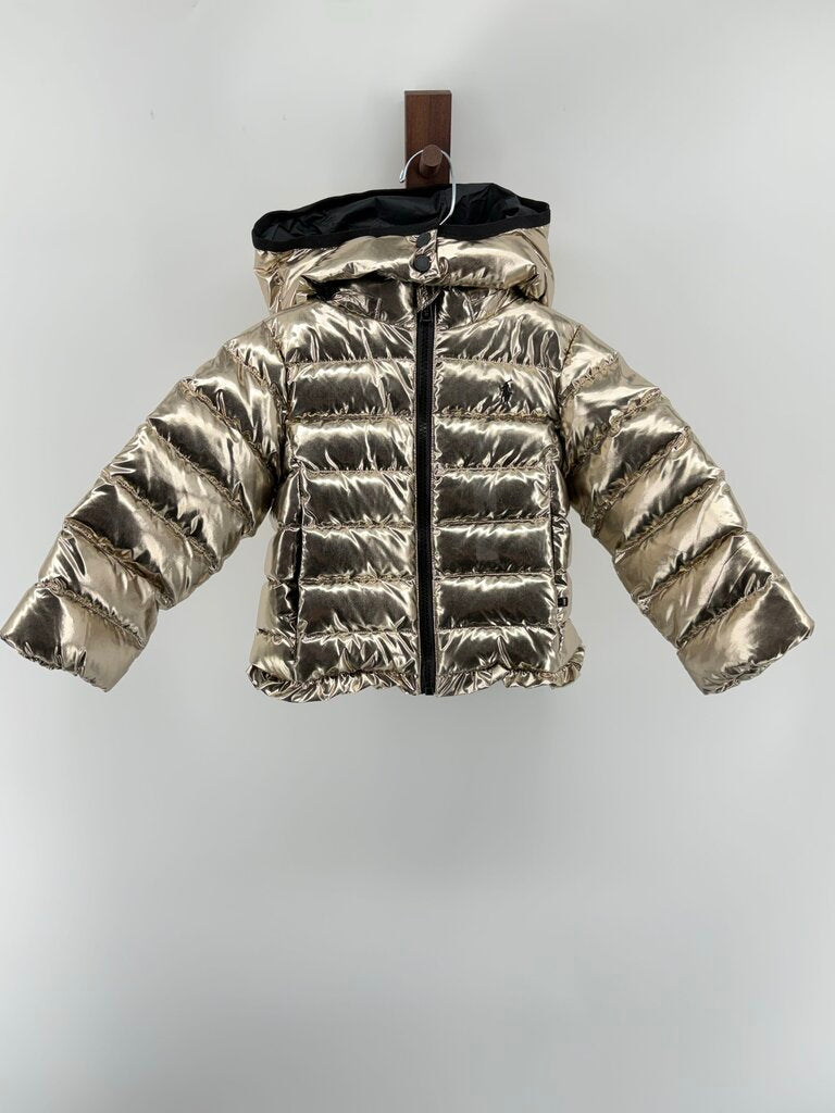 metalic water-resistant down puffer coat