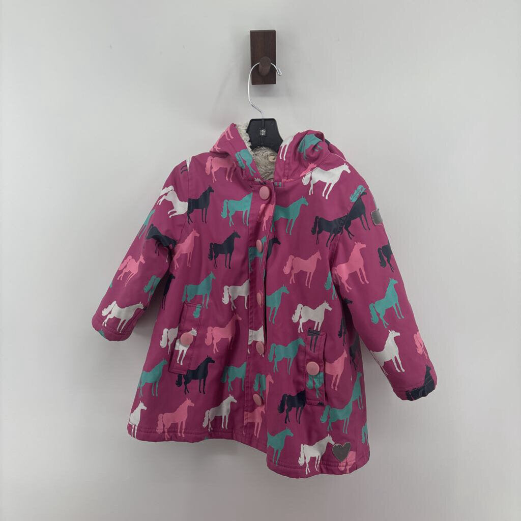 Lined Raincoat. Horses