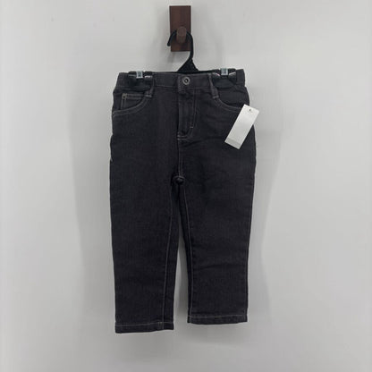 Tags on, denim