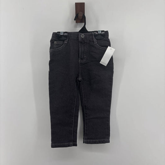 Tags on, denim