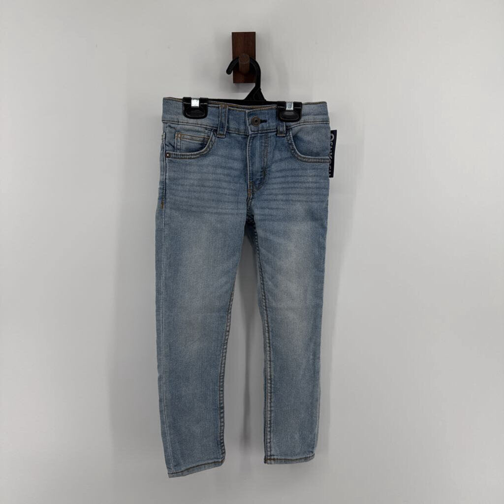 Tags on, denim