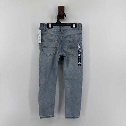 Tags on, denim