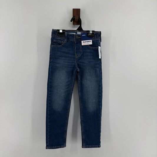 Tags on, denim