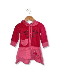 Naartjie Kids Pink Hooded Dress (18-24M)