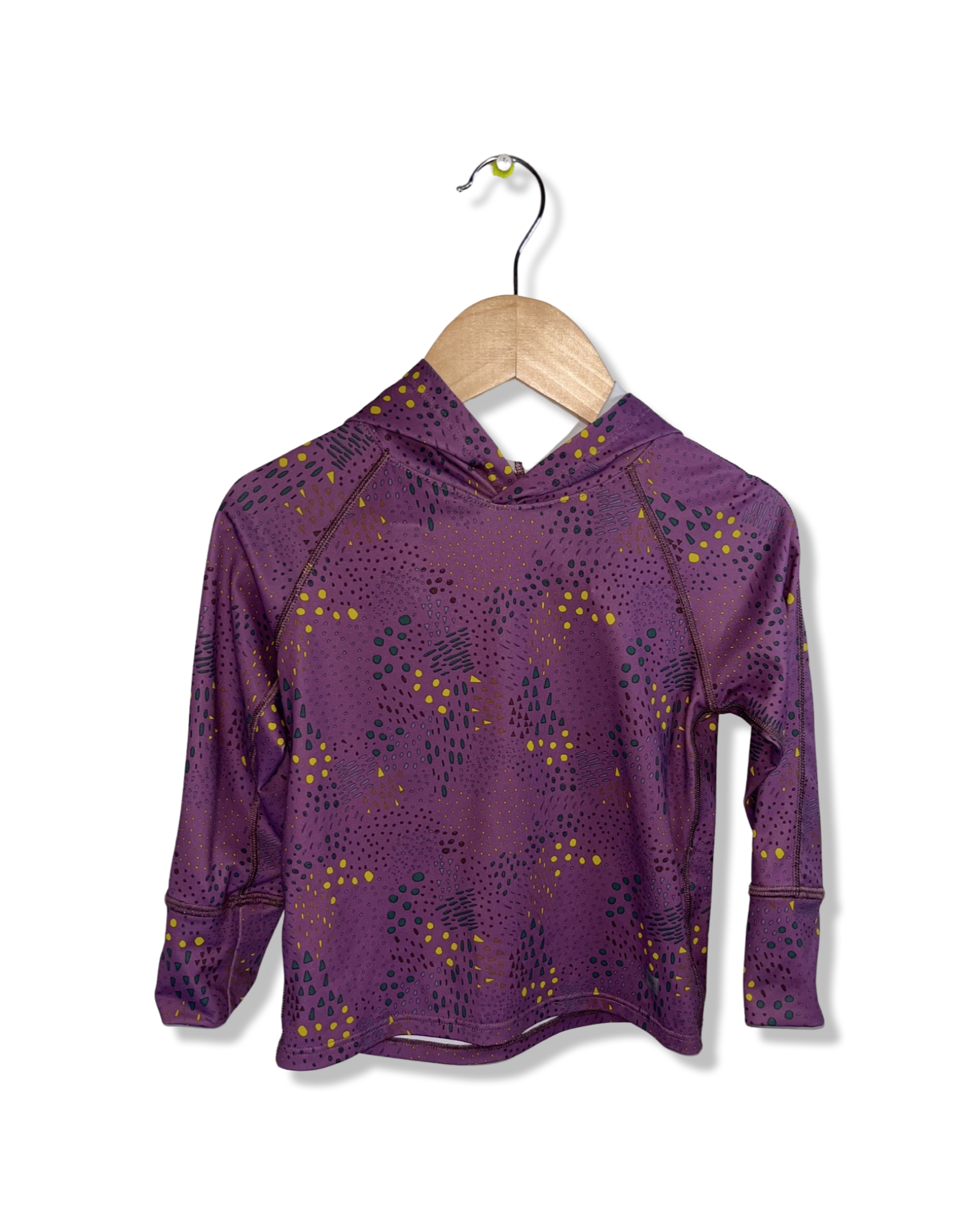 MEC Purple Hooded Top with Colour Specks (3T)
