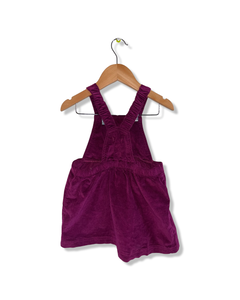 Joe Fresh Purple Overall Cordaroy Dress (18-24M)