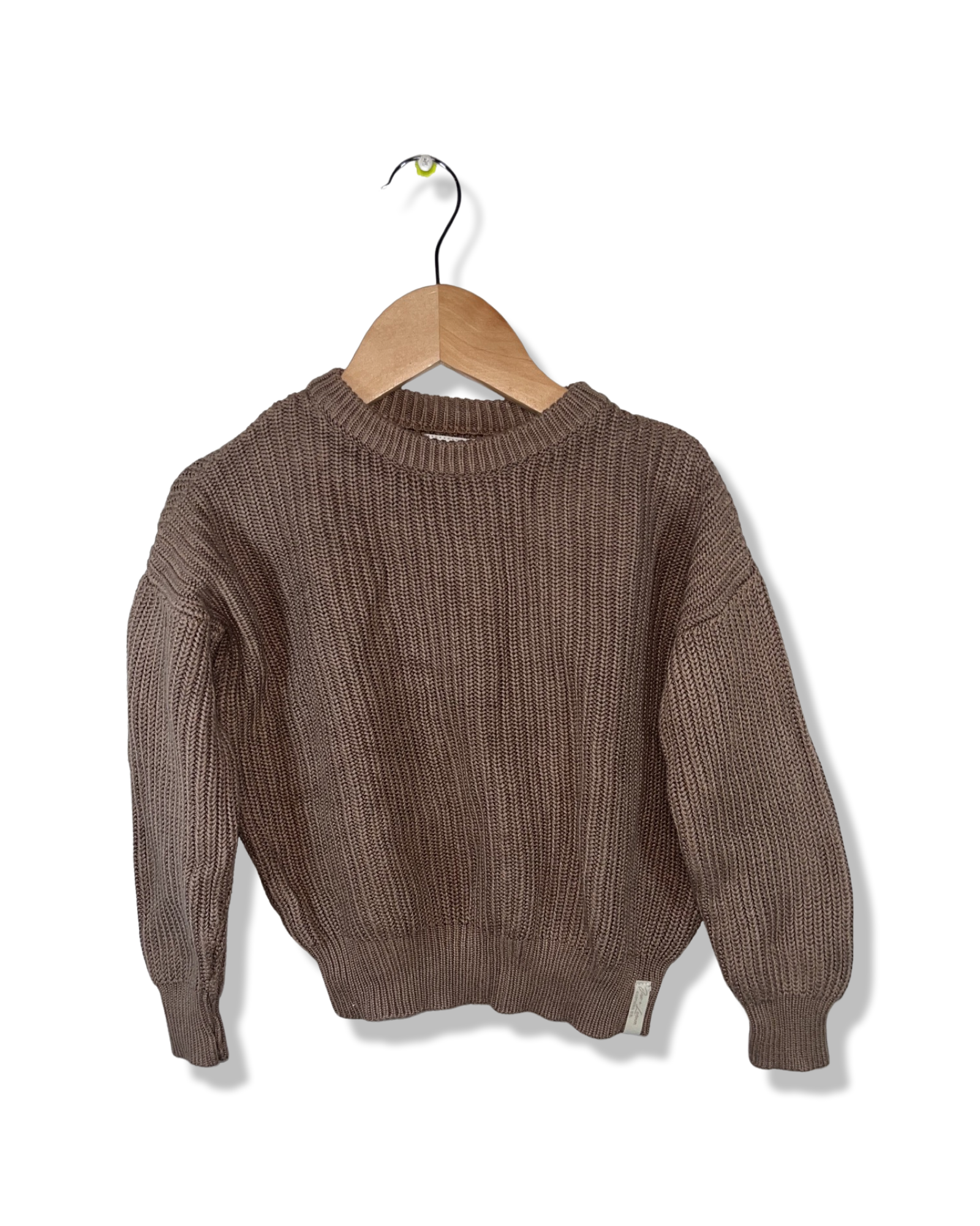 Jax and Lennon Brown Knit Sweater (3-4T)