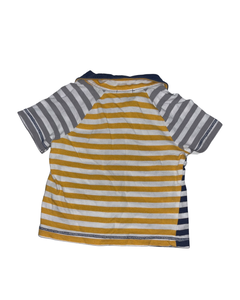 Spledid Striped Shirt Blue Front Yellow Back (3-6M)
