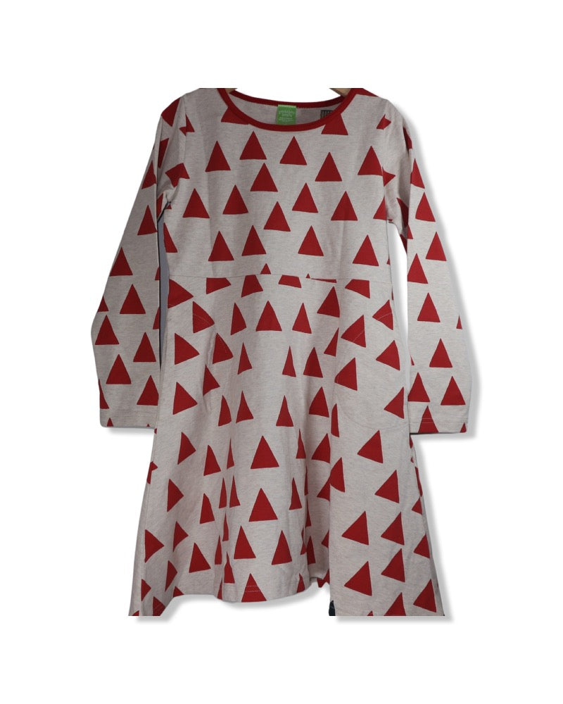 Peekaboo Beans Red Triangle Dress (6Y)