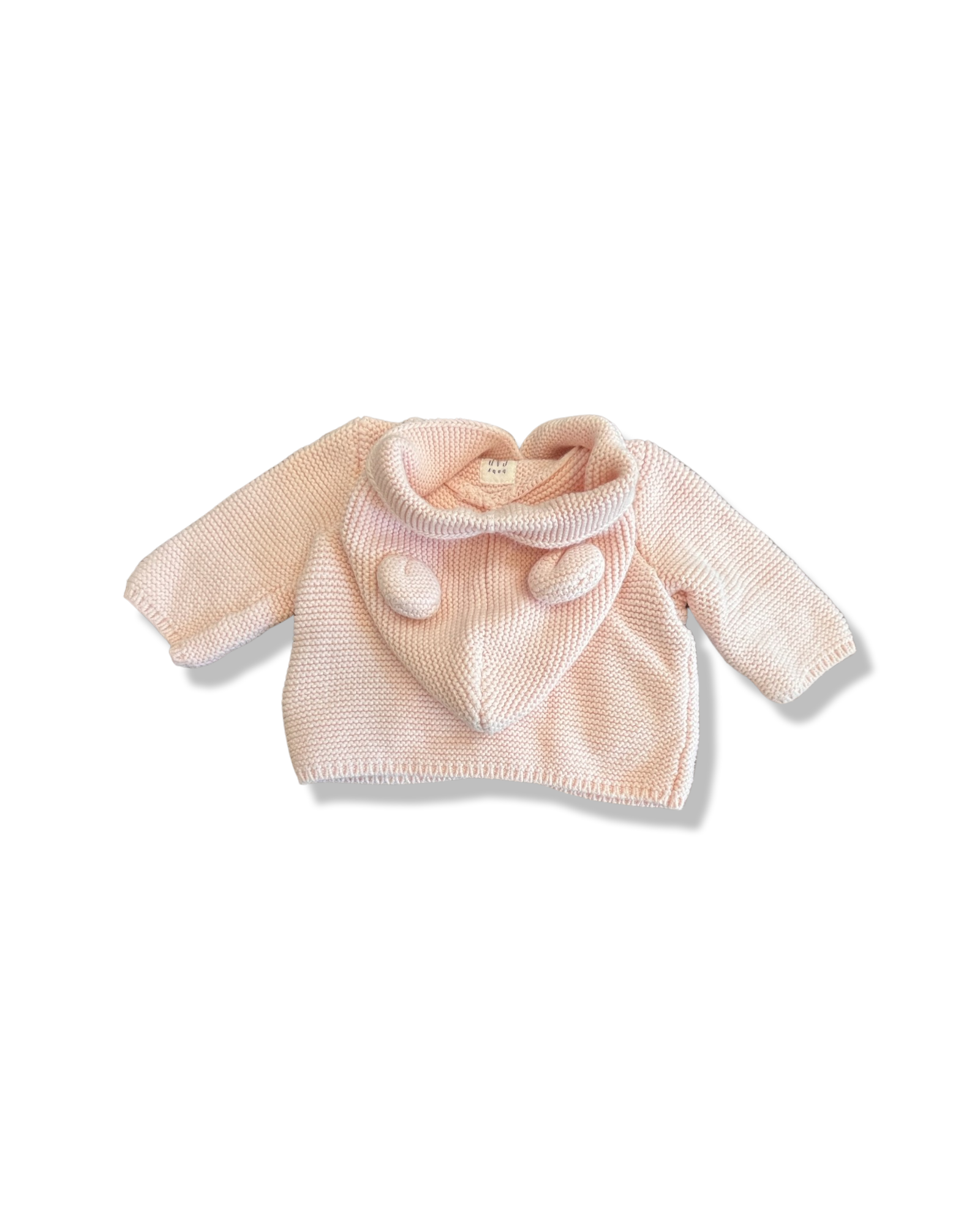 Baby Gap Pink Knit Sweater with Ears (0-3M)