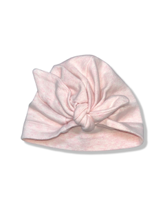 Soft Pink Hat with Tie (0-6M)
