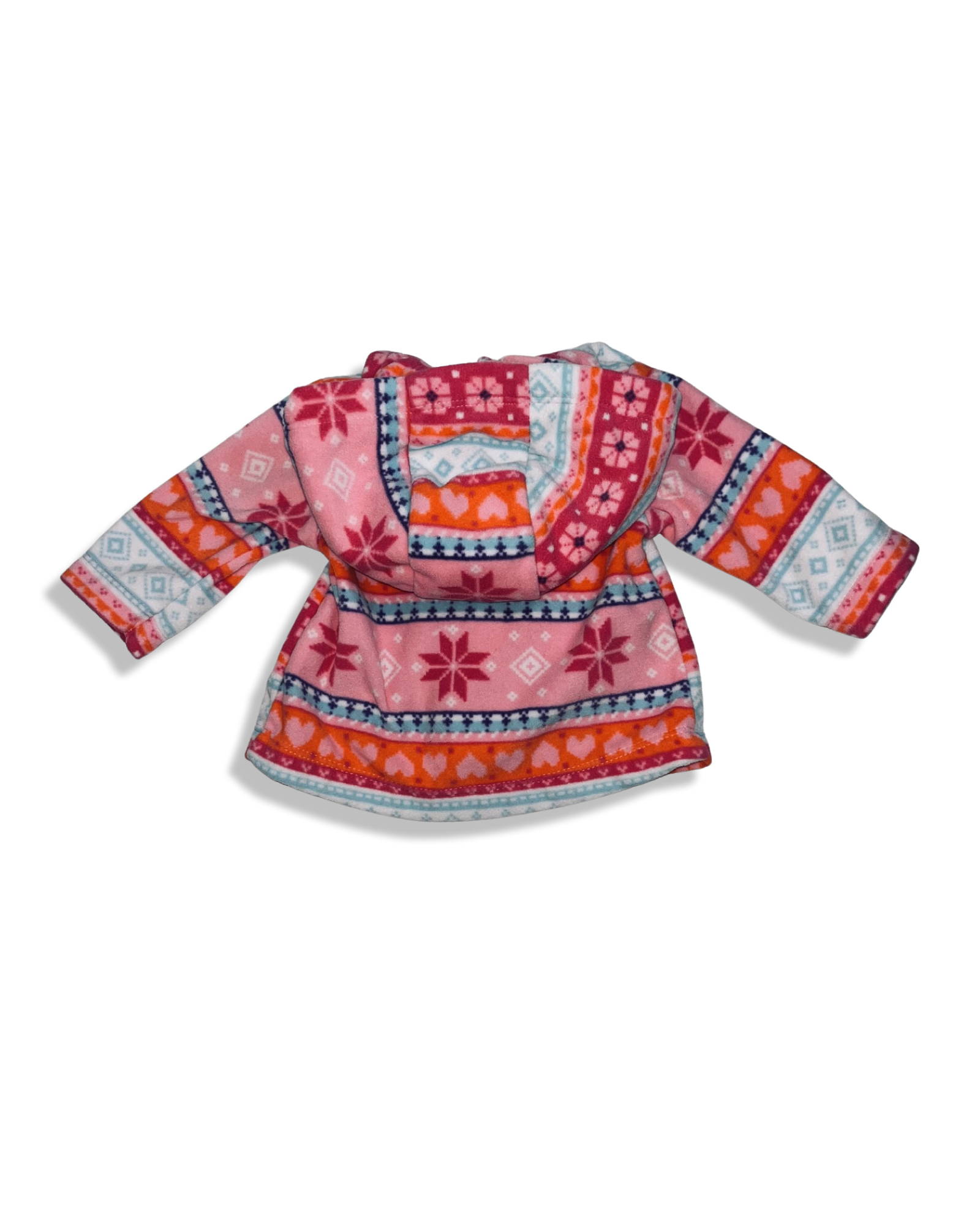 Carter's Colourful Pink Hooded Three Button Sweater (3M)