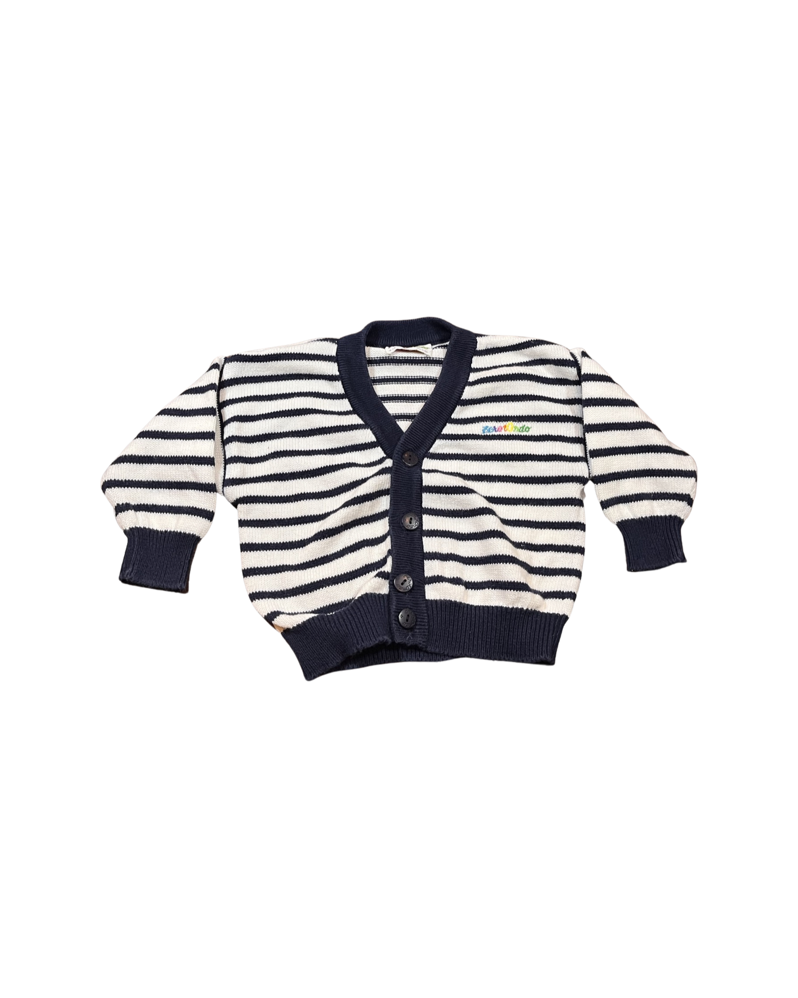 Zerot Ondo Blue and White Striped Knit Sweater (12M)