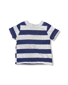 Carter's Grey and Blue Striped T-shirt (9M)