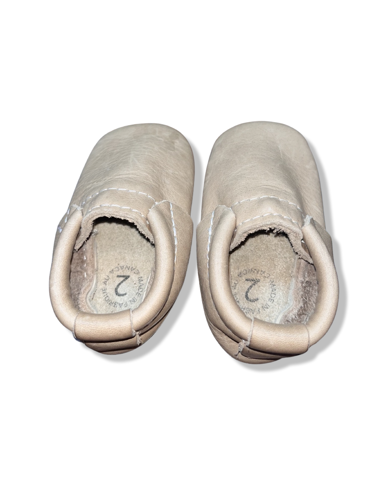 Minimoc Beige Soft Sole Shoes (2C)
