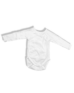 Petit Bateau White Long Sleeve Onesie (6M)