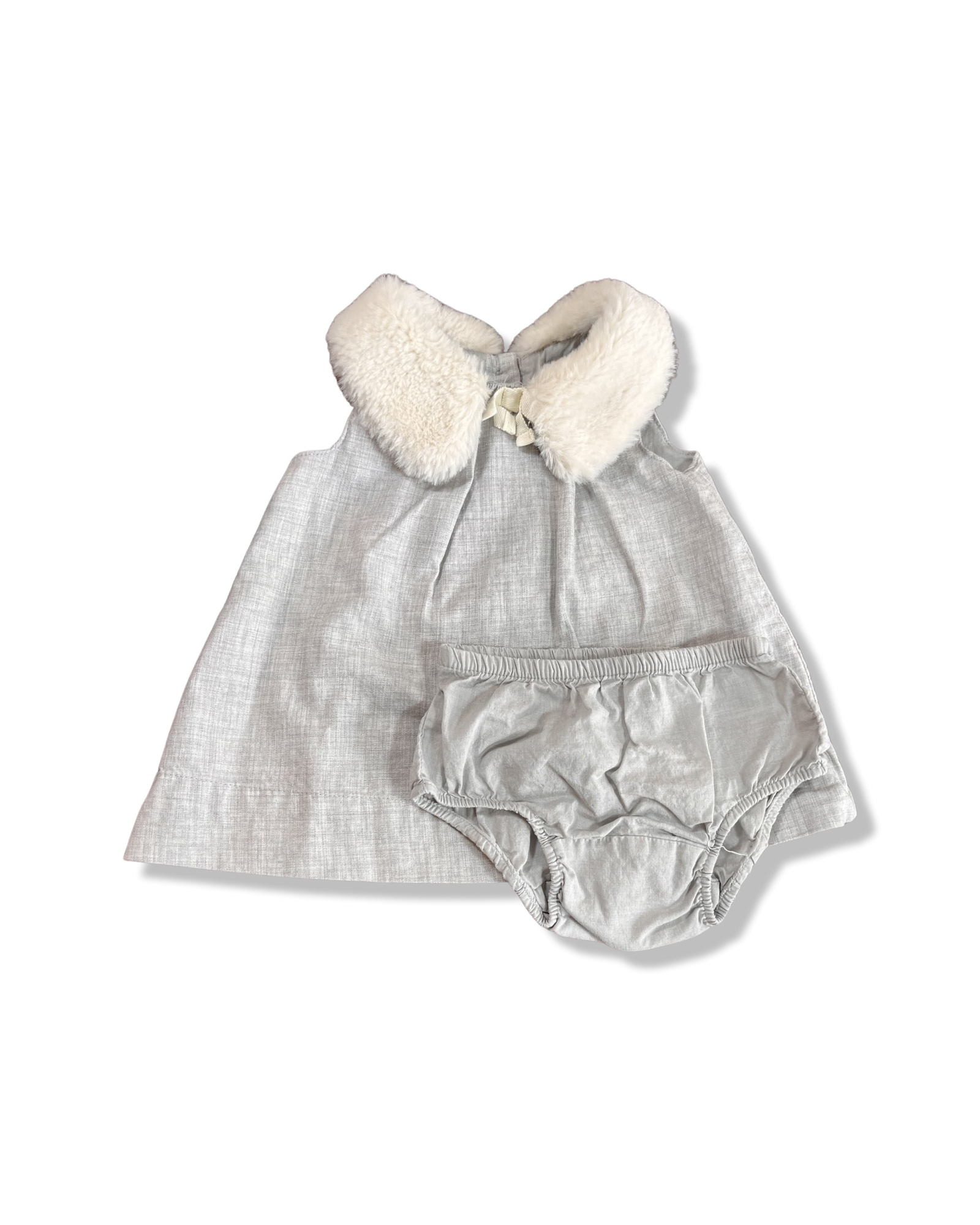 Baby Gap Dress with Fur Collar and Diaper Cover (0-3M)