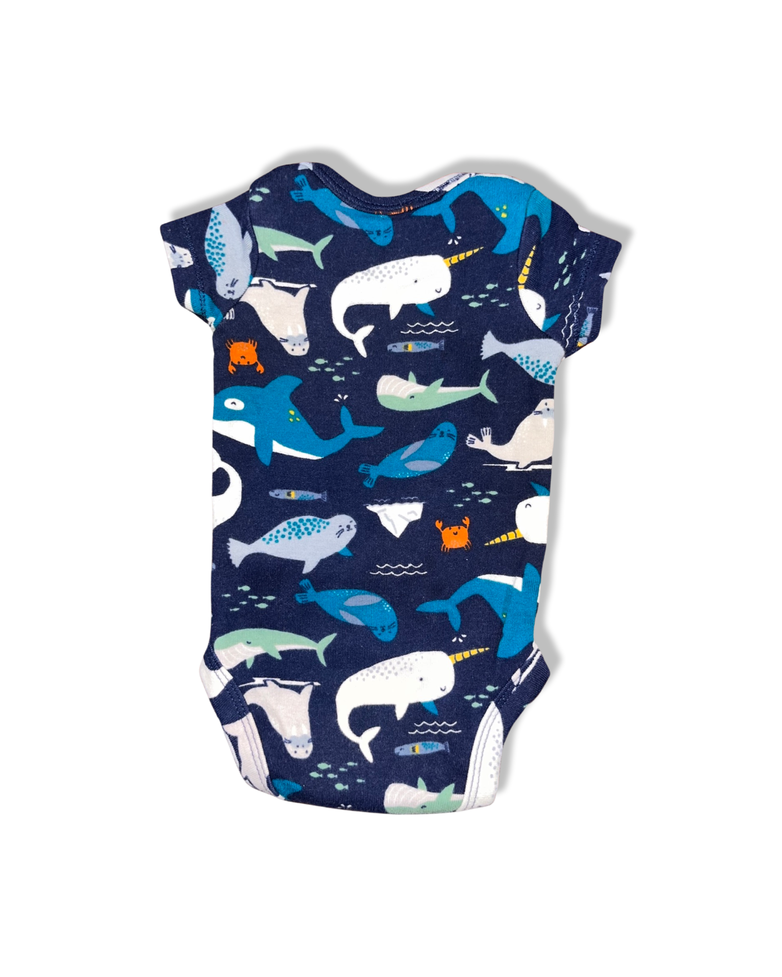 Carter's Whale Blue Onesie (NB)