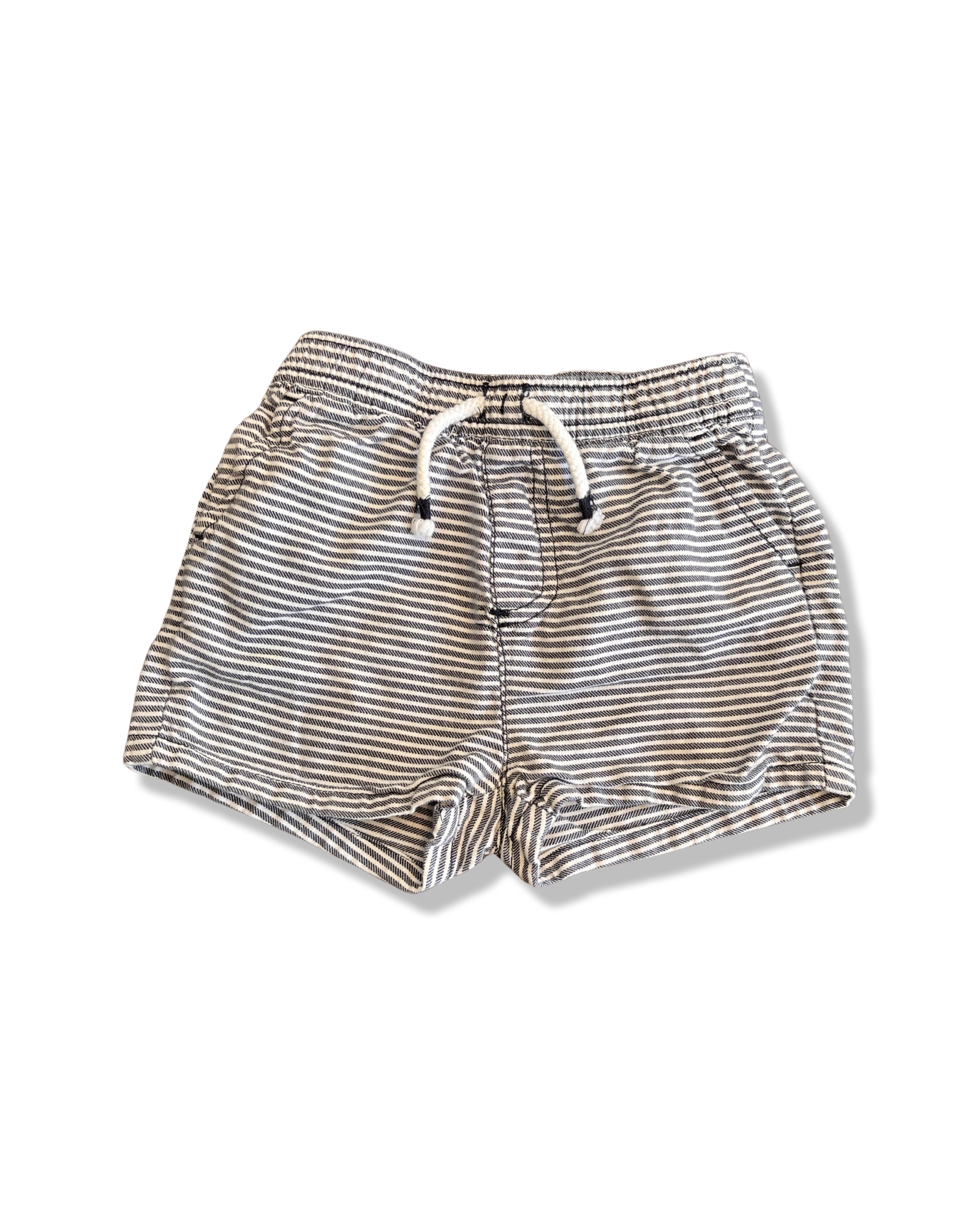 Seed Navy and White Striped Shorts (12-18M)